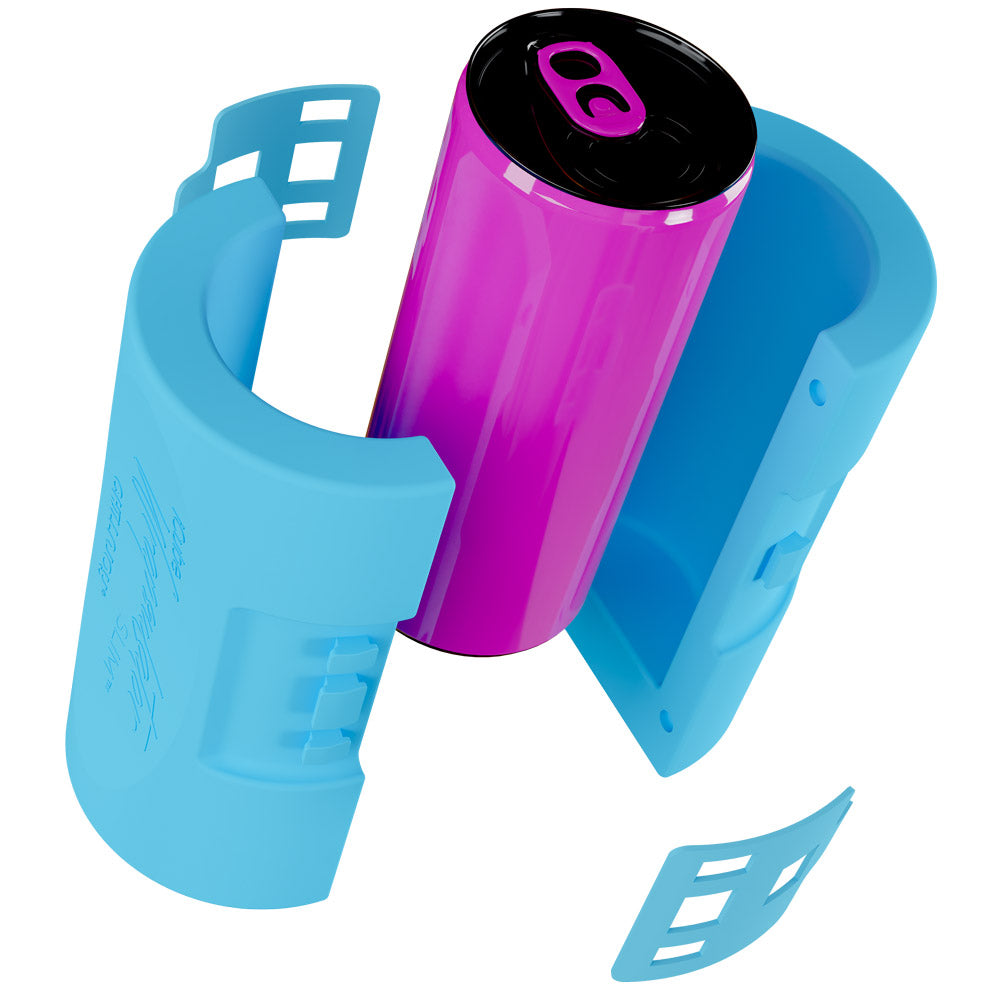 iCube Wrapsulator Slim with a blue can inside on a white background