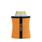 Orange iCube Wrapsulator instant chiller for regular 12oz canned beverages by CaddyO