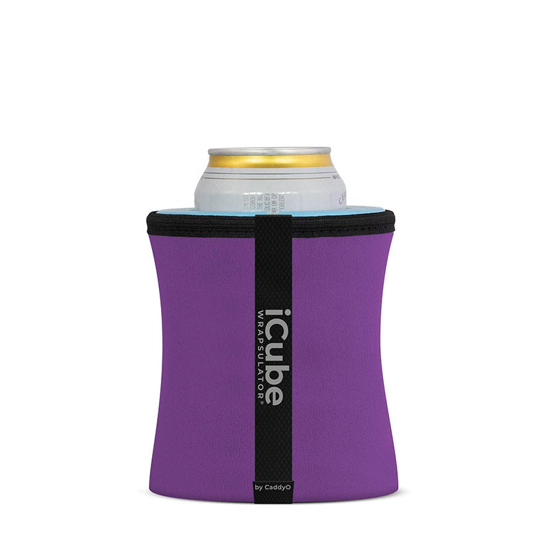Purple iCube Wrapsulator instant chiller for regular 12oz canned beverages by CaddyO