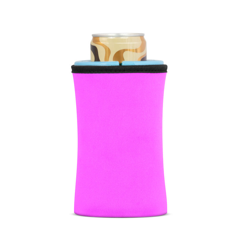Pink iCube Wrapsulator instant beverage chiller, designed for 12oz slim cans and bottles.